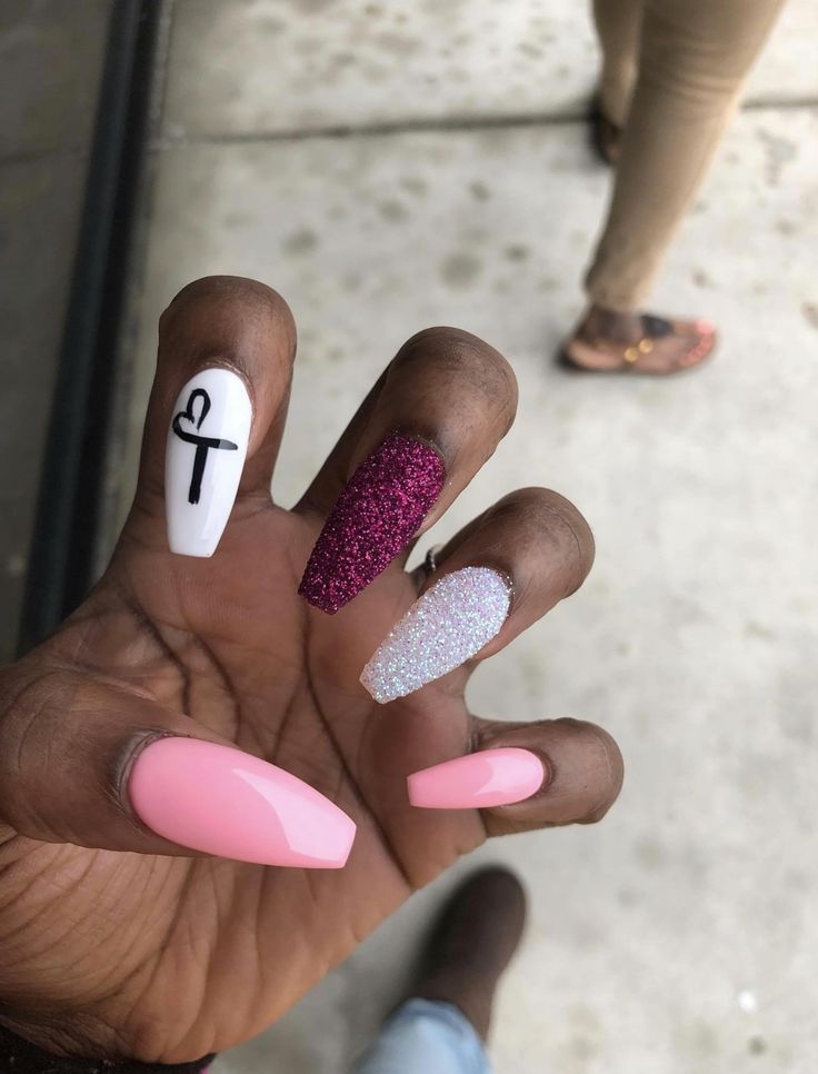 Acrylics With Initial Nails Short