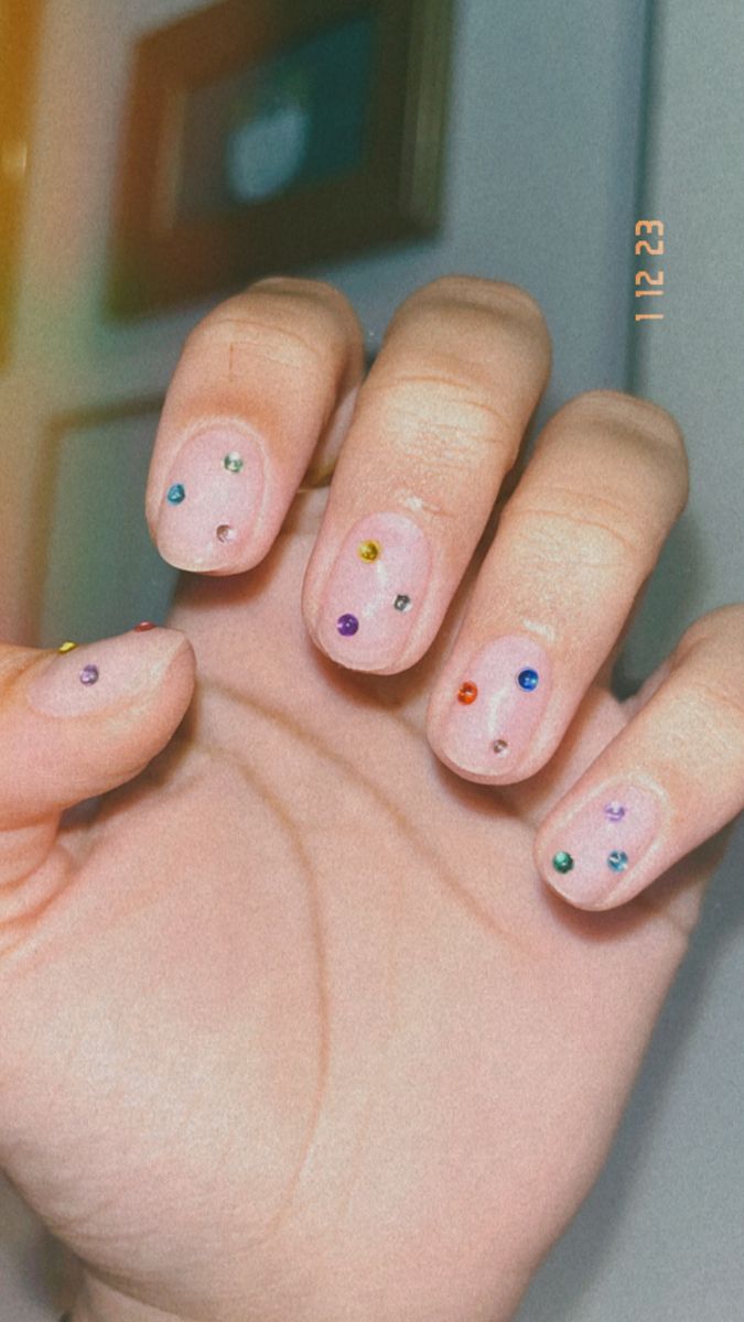 Gel Nail With Gems