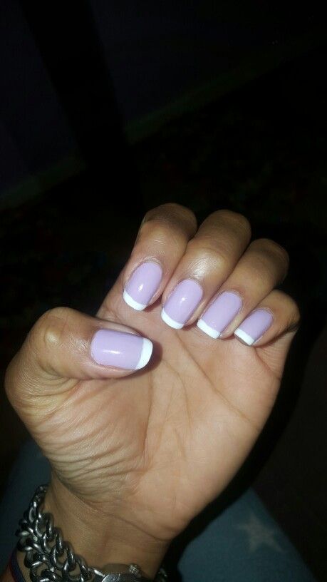 Chic French Tip Lavender Nails: A Versatile Blend of Elegance and Simplicity.