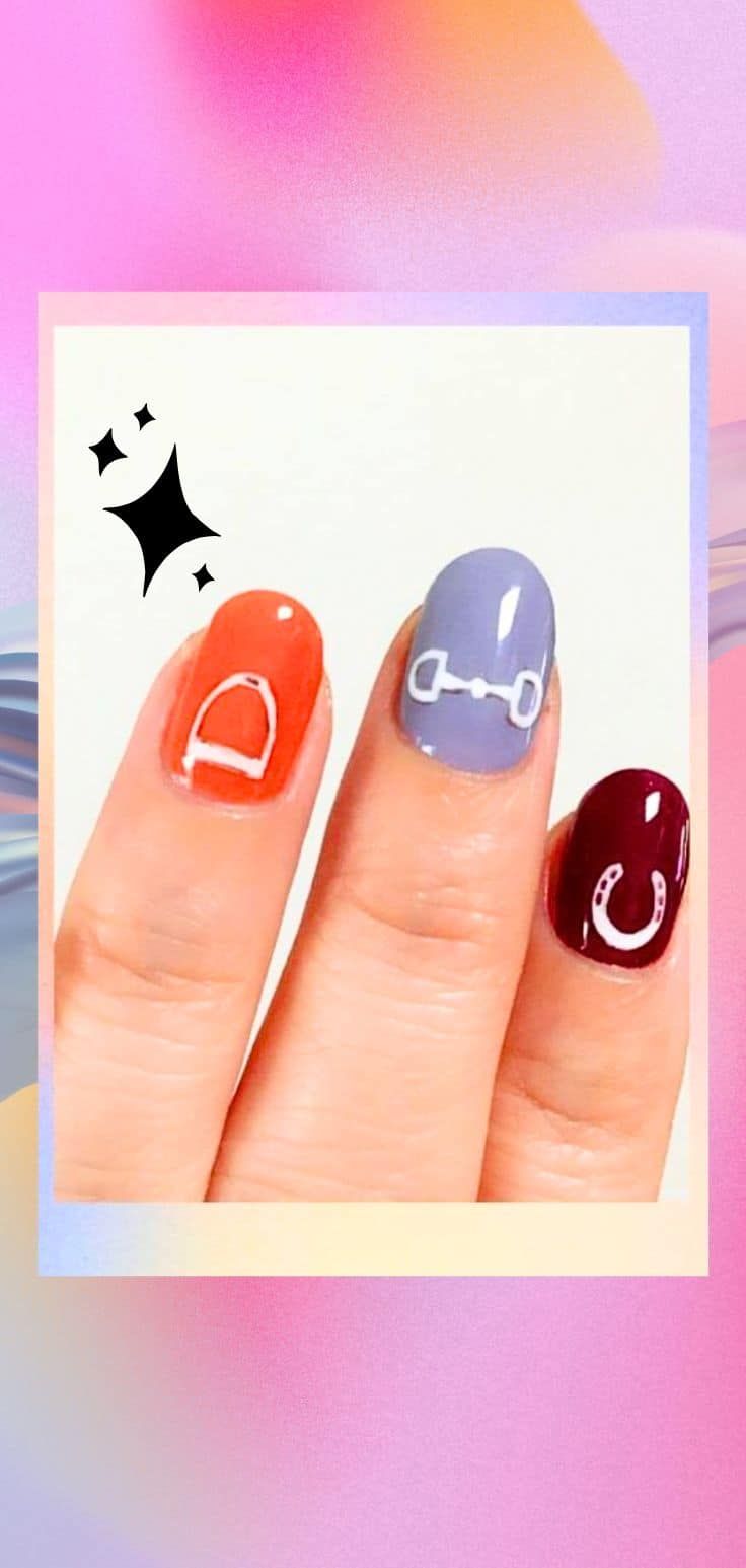 Vibrant Nail Art: A Playful Fusion of Colors and Graphics for Personal Expression.