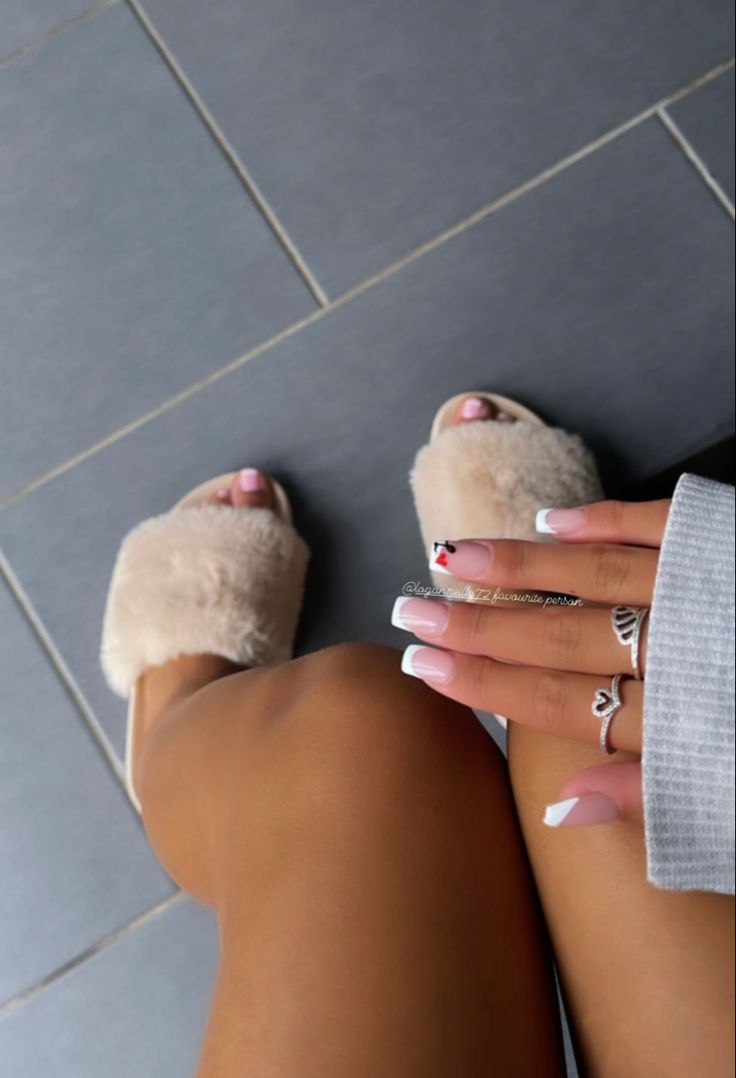 Chic Minimalist Nail Design with Square Tips and Cozy Comfort Aesthetic