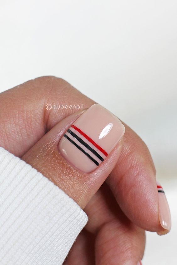 Chic Minimalist Nail Design with Contemporary Color Palette