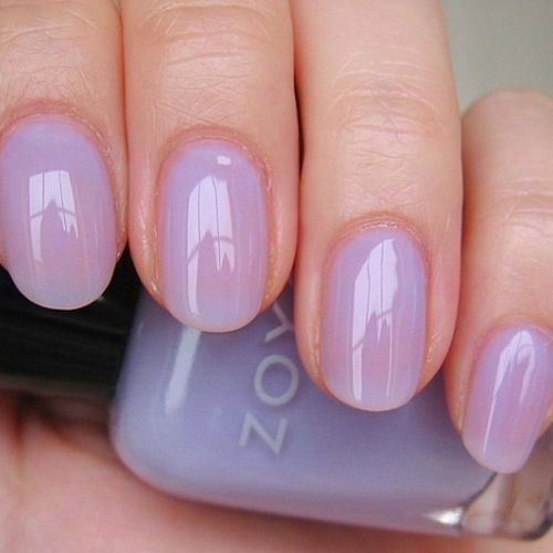 Elegant Soft Lavender Nails: Delicate Sheer Finish for Any Occasion