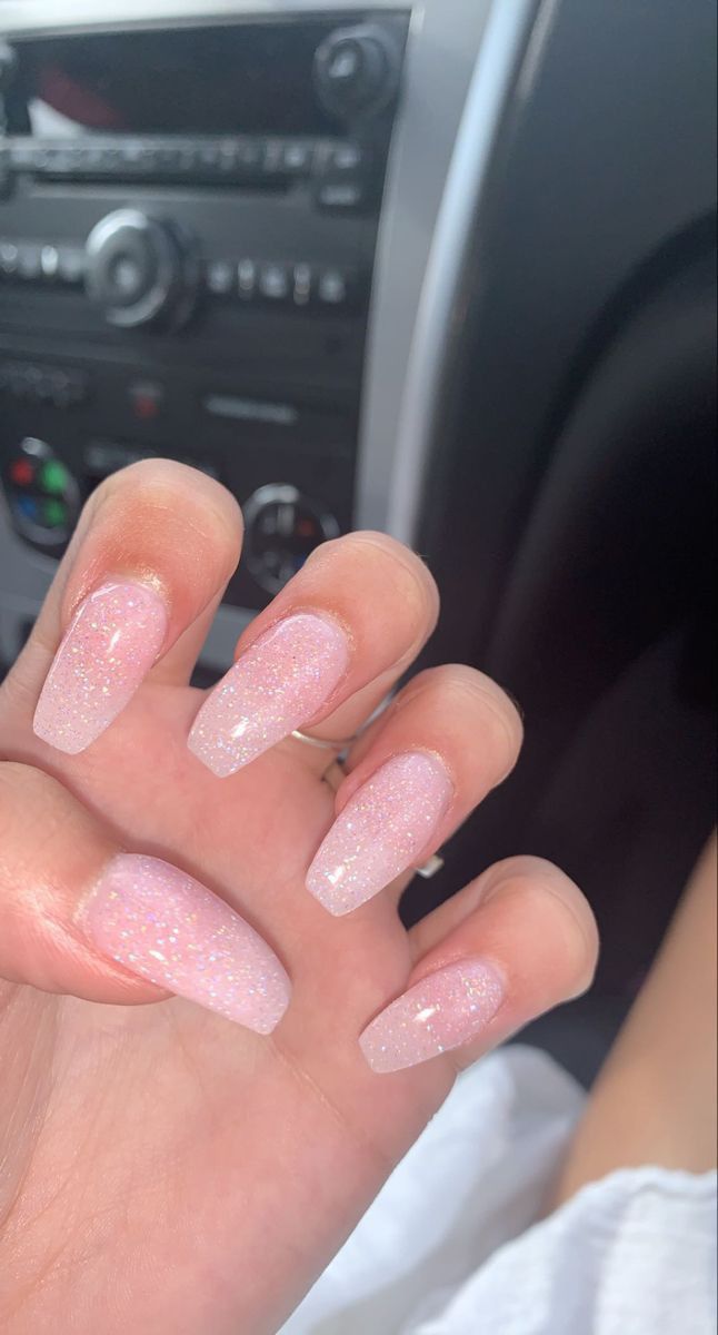 Chic Pink Glitter Long Nails: A Glamorous Touch for Any Occasion