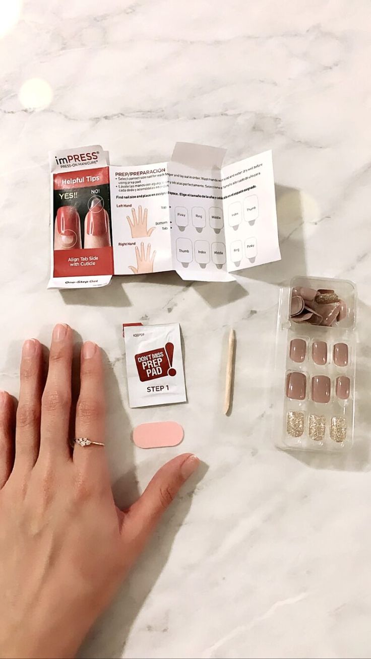 Elegant Nude Nail Design Kit with Glitter and Application Essentials for At-Home Professional Results.