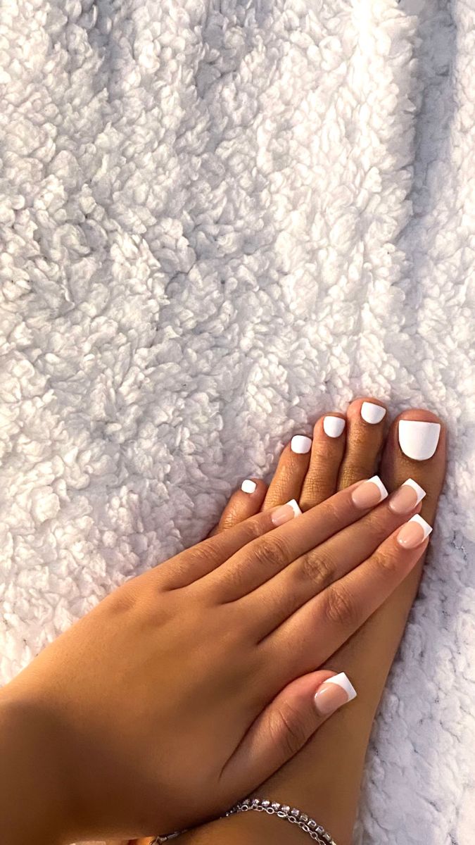 Sophisticated Minimalist Nail Design with Crisp White Polish for Versatile Elegance.