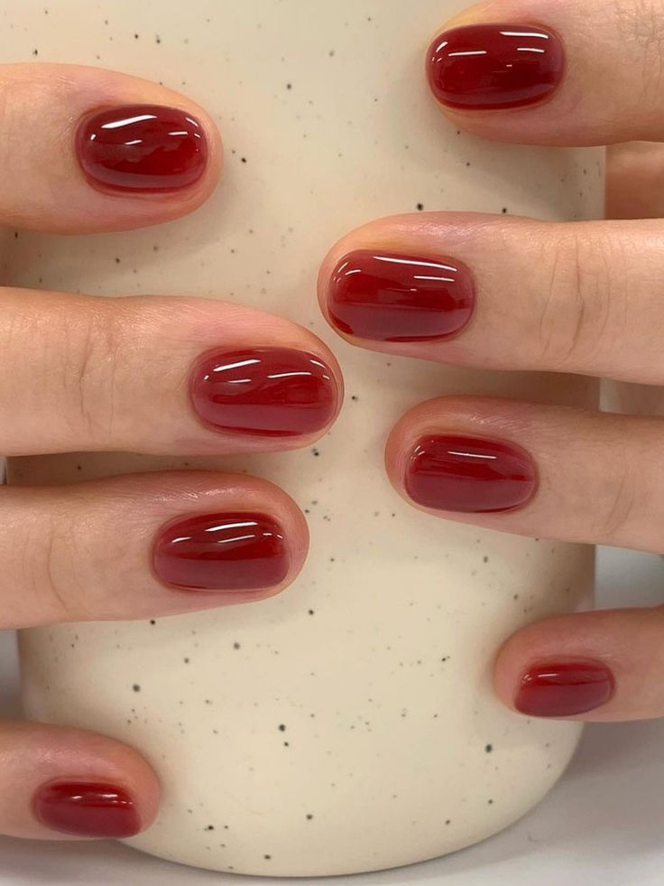 Timeless Elegance: Glossy Red Nails for Any Occasion