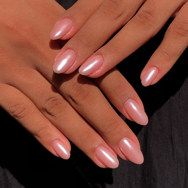 Sophisticated Soft Pink Almond-Shaped Nails: Perfect for Any Occasion