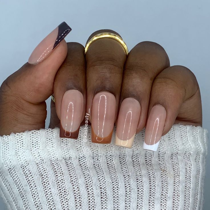 Elegant Gradient Nail Design Blending Neutral Tones for Every Occasion