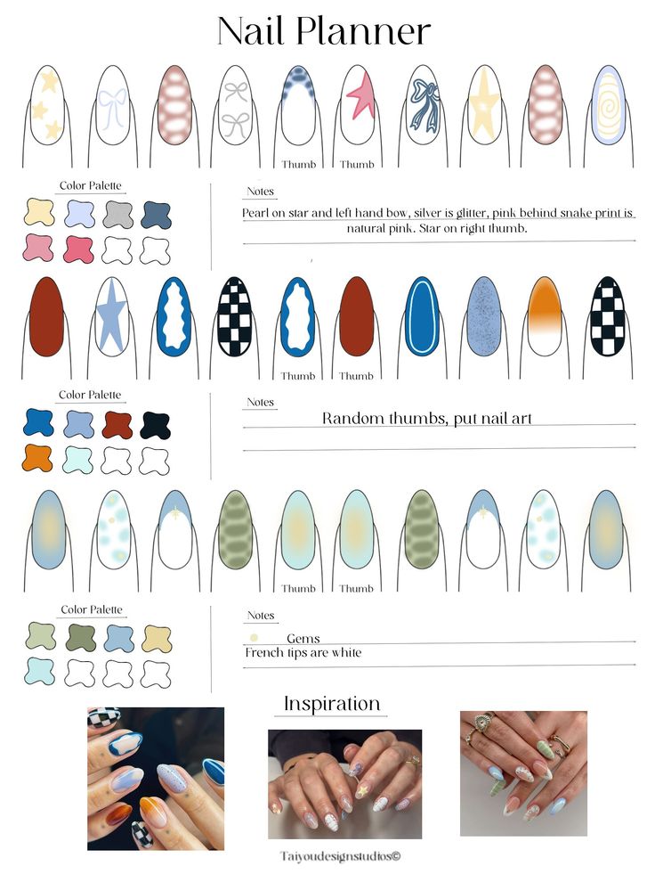 Creative Nail Design Planner: Inspiring Concepts, Color Palettes, and Techniques for Personalization and Experimentation.