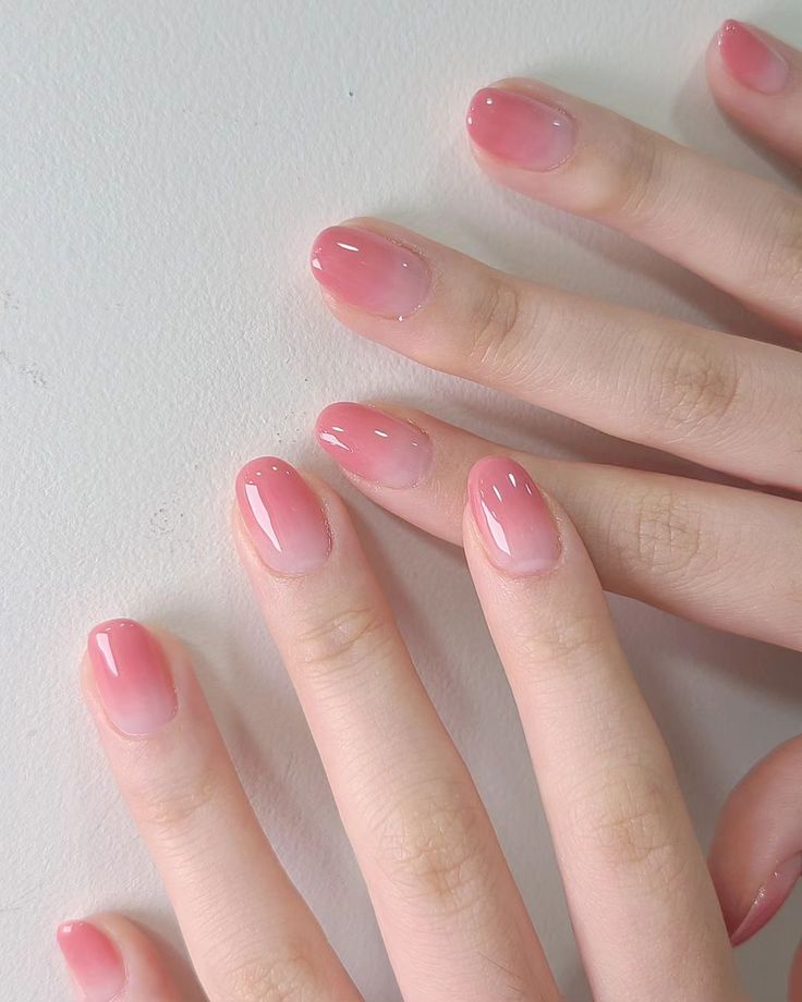 Dreamy Soft Gradient Pink Manicure for Any Occasion.