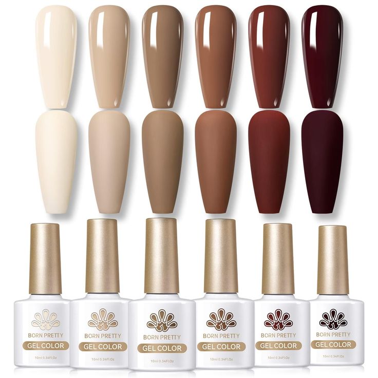 Elegant Nail Polish Collection: A Versatile Palette of Neutral and Deep Shades for All Occasions.