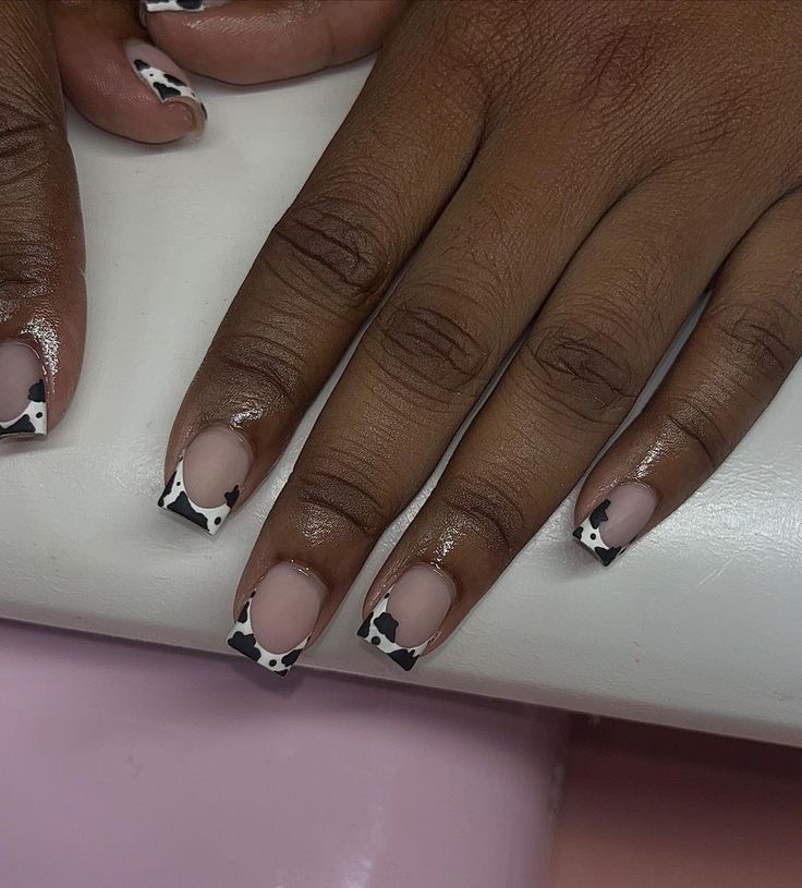 Chic Cow Print Nail Design: A Trendy Fusion of Fun and Sophistication