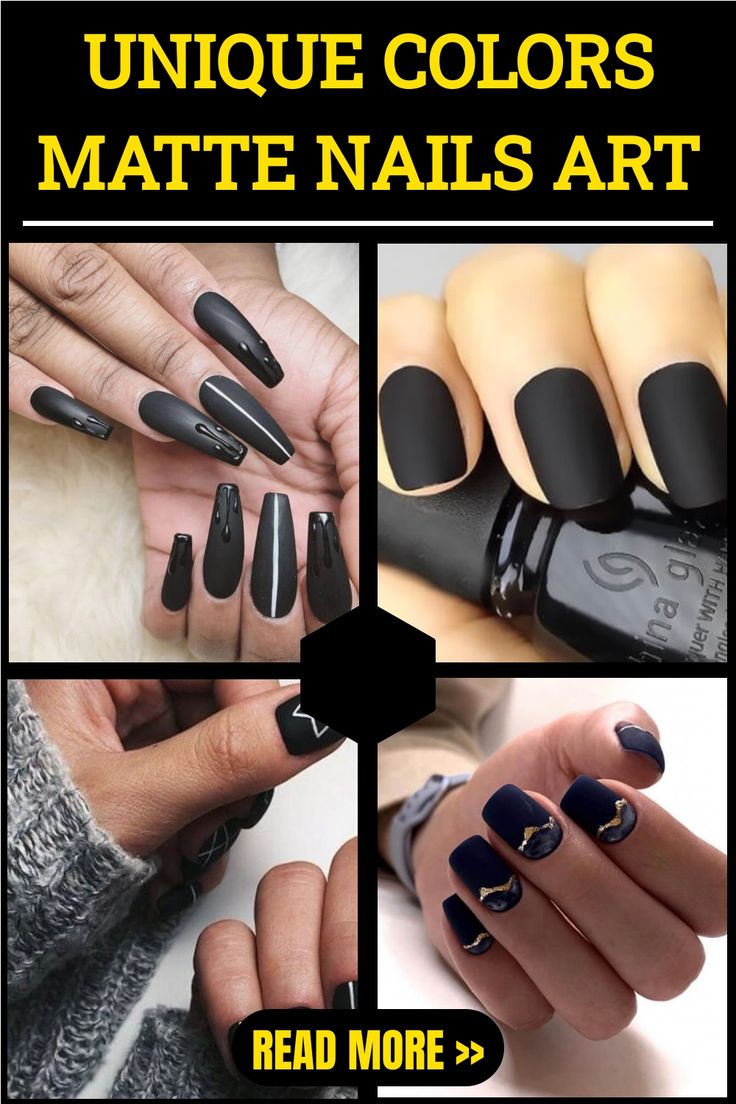 Elegant Matte Nail Designs: Unique Colors and Versatile Shapes for Creative Expression