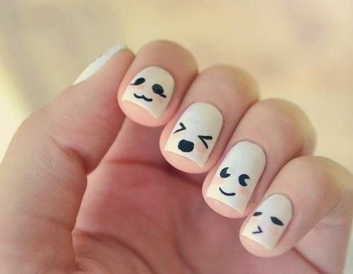 Playful Facial Expressions in Whimsical Nail Art: A Fun and Charming Design