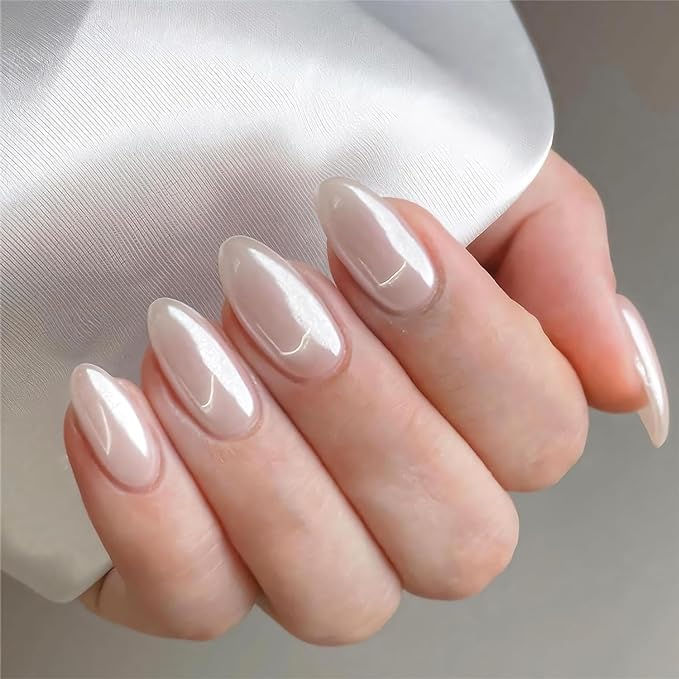 Sophisticated Almond-Shaped Nails with Translucent Glossy Finish