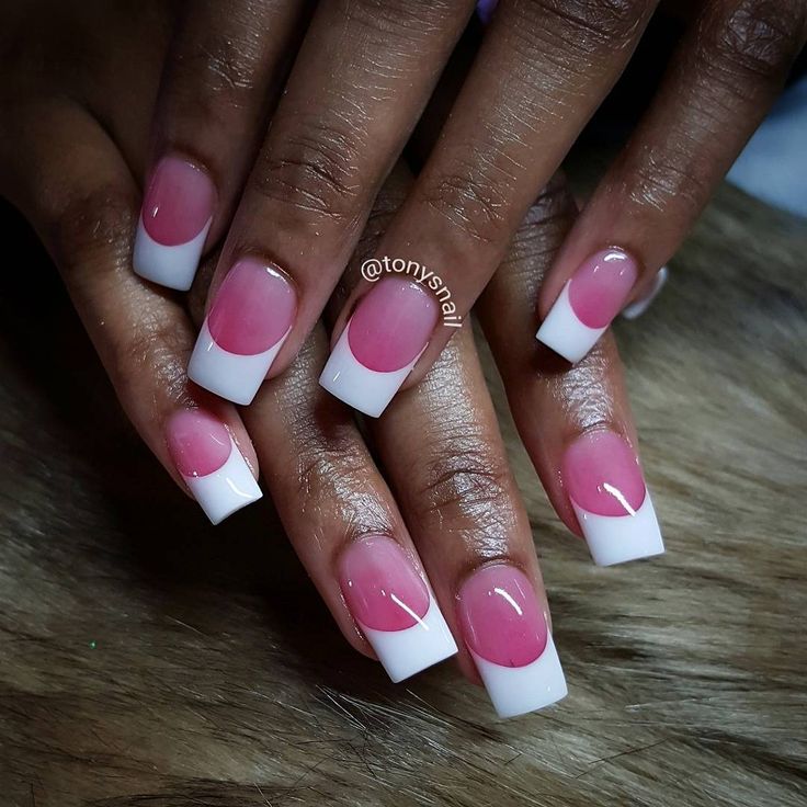 Sophisticated French Tip Nail Design with a Modern Twist