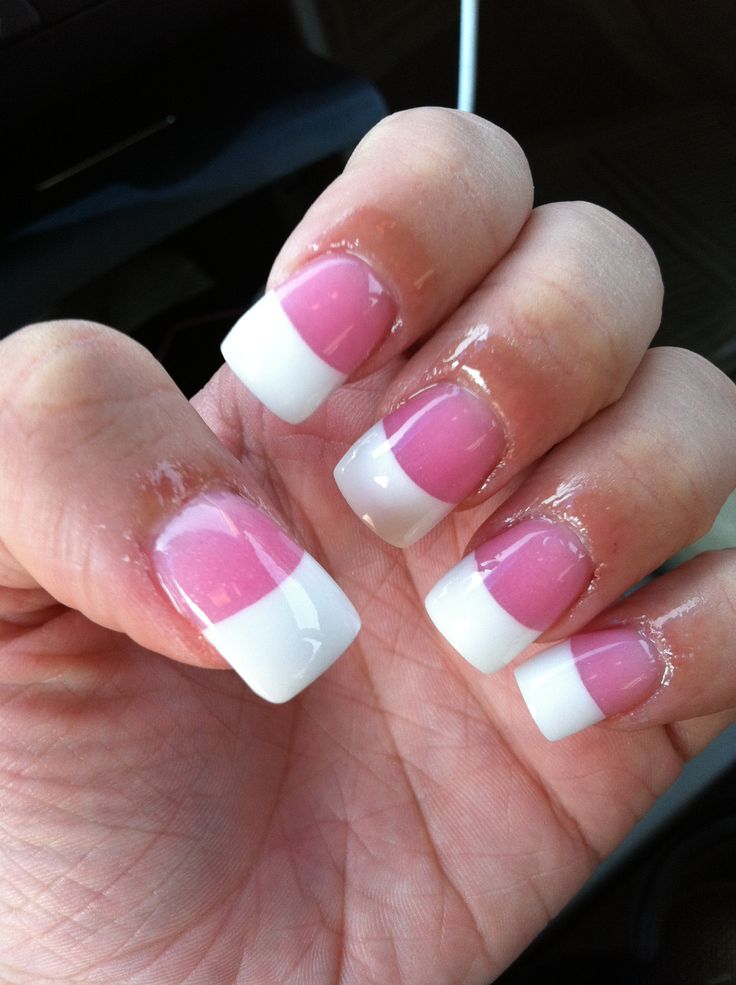 Chic Pink and White French Tip Nail Design for All Occasions