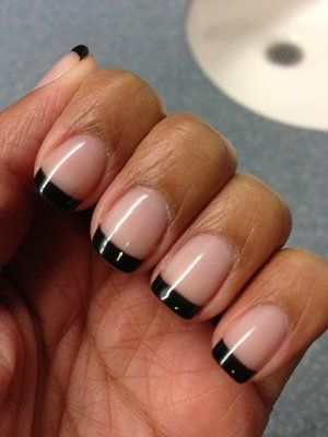 Modern Chic Black-Tipped Manicure: Elegant Versatility for Any Occasion