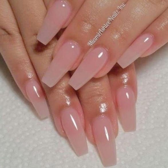 Sleek Translucent Pink Gradient Almond Nails: A Timeless Sophisticated Manicure.