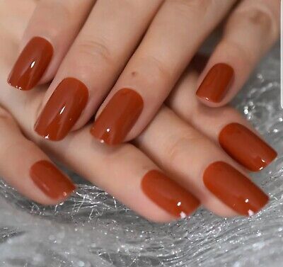 Timeless Elegant Brown Manicure with Sophisticated Glossy Finish