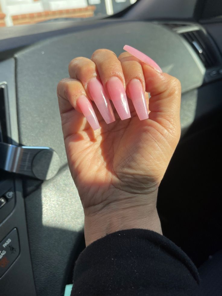 Chic Gradient Pink Ombre Long Nails: Elegant Style for Any Occasion