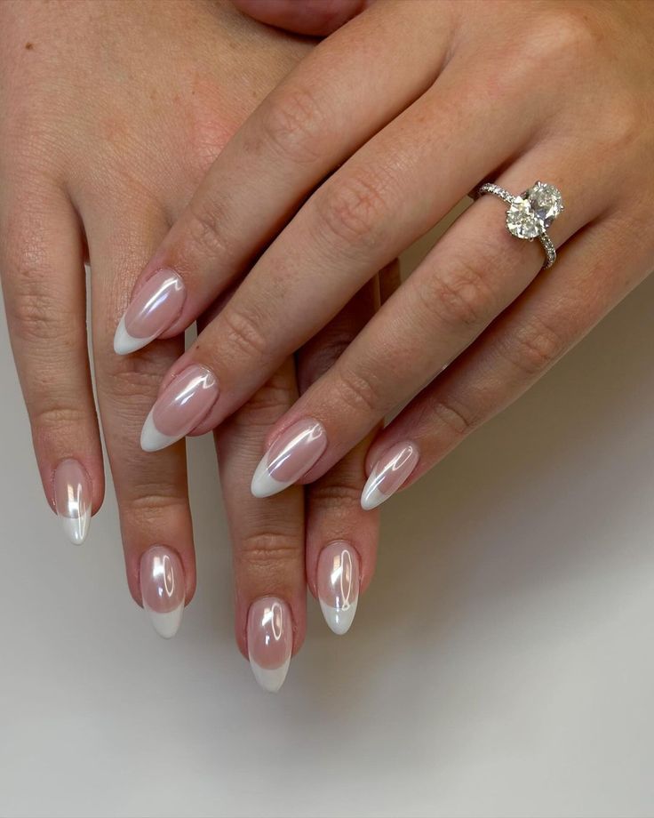 Timeless Elegant French Tip Nail Design with Glossy Finish