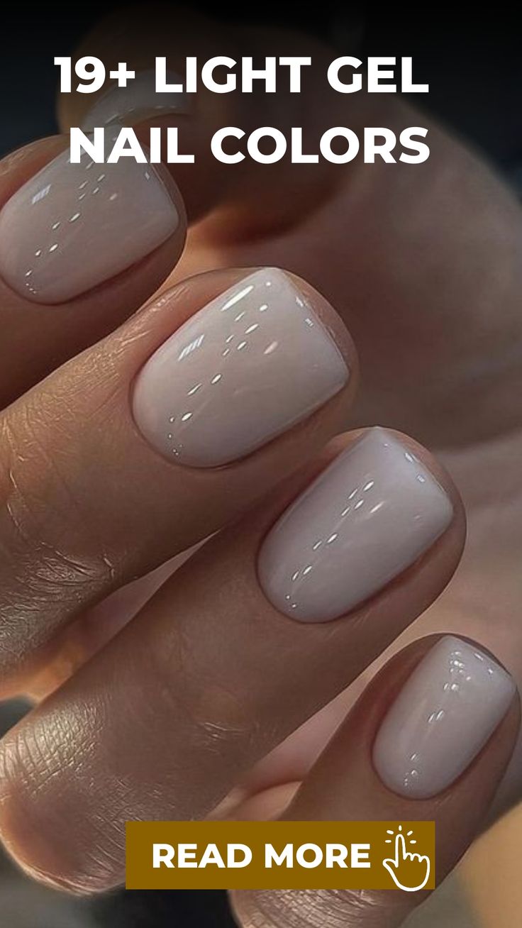 Elegant Light Hued Gel Nail Design: Chic and Sophisticated Fresh Look