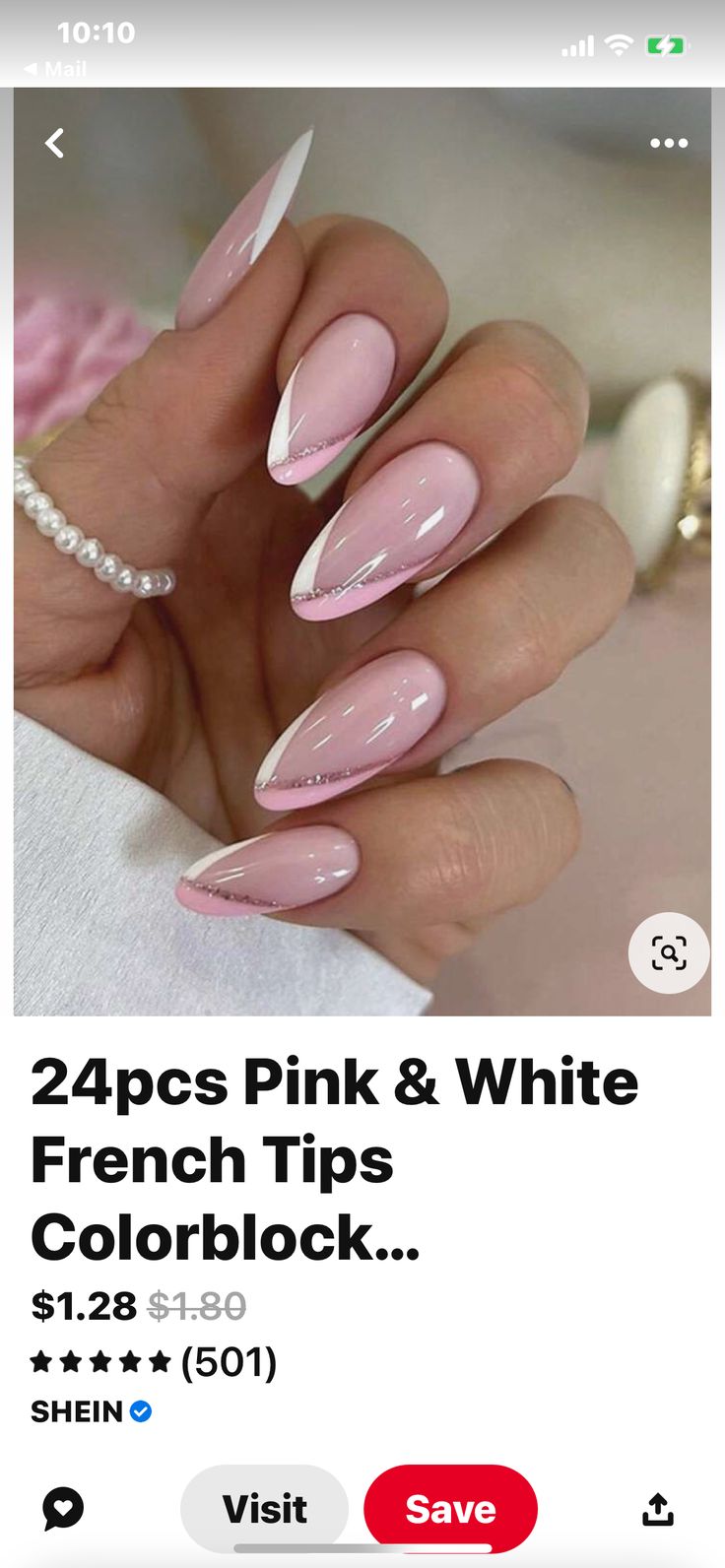 Chic Pink and White French Tip Nails: A Playful Elegance for Any Occasion.