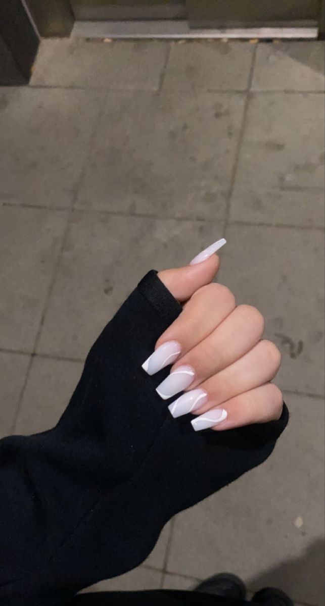 Chic White Ombre Long Nails: A Stylish Manicure for Any Occasion