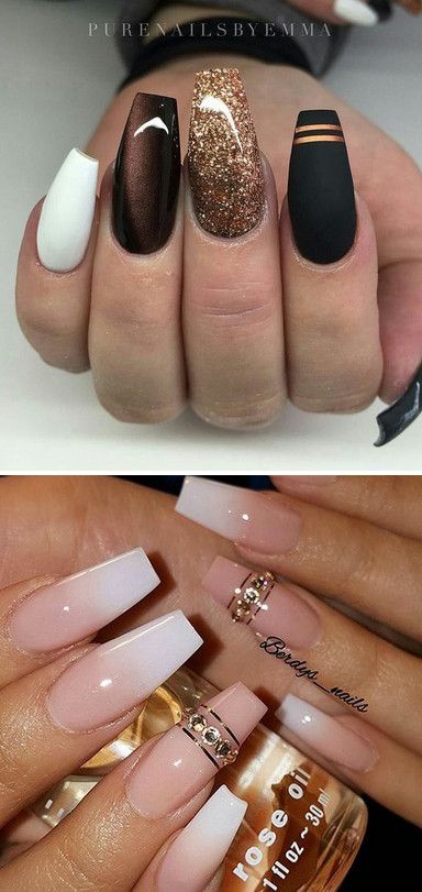 Visually Striking Nail Designs: Bold Colors, Elegant Accents, and Chic Ombre Effects.