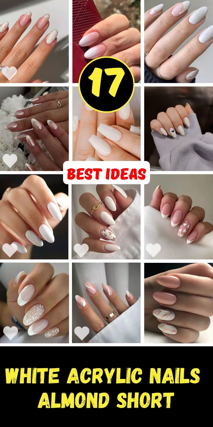 Sophisticated Chic: Versatile White Almond-Shaped Acrylic Nails for Every Occasion