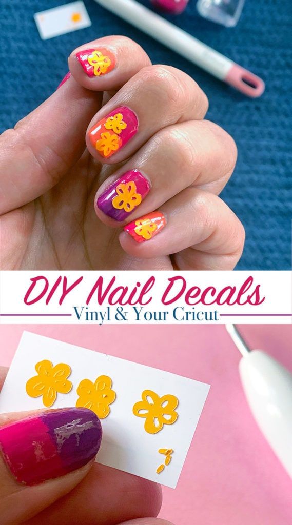 Creative Colorful Nail Art with Vibrant Flower Decals and Customizable Details.