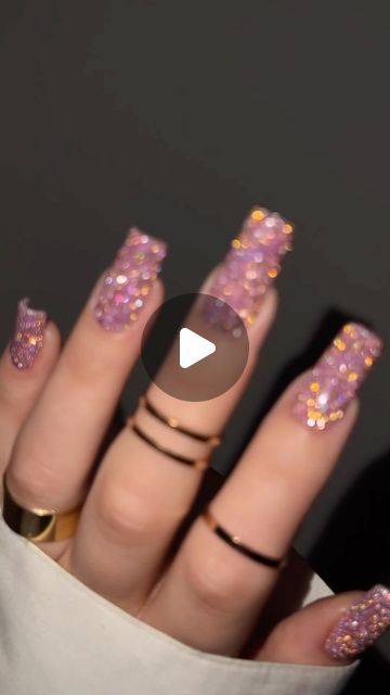 Dazzling Sparkling Lilac Nails: A Glamorous Statement for Special Occasions