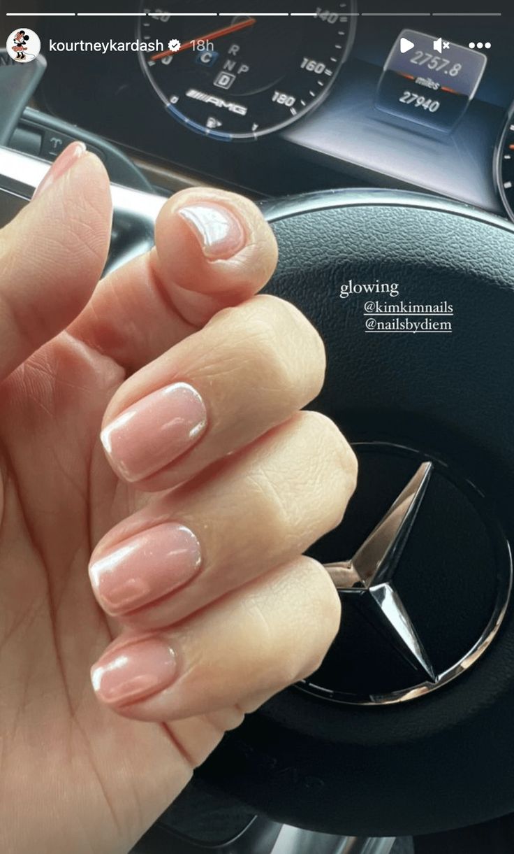 Sophisticated Sheen Nude Nails with Subtle French Tips for Any Occasion