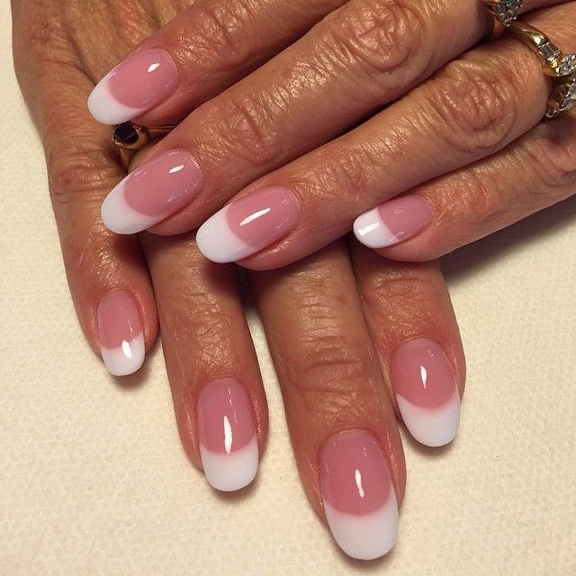 Timeless Elegant French Manicure with Soft Pink Base and Classic White Tips