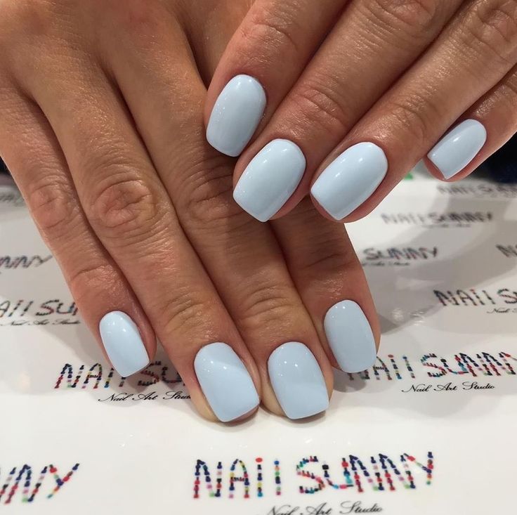 Versatile Soft Pastel Blue Nails for a Chic, Calming Aesthetic.