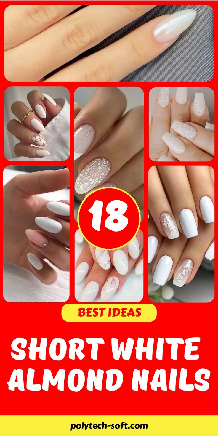 Elegant White Almond Nails: A Versatile Blend of Modern Shape and Timeless Color