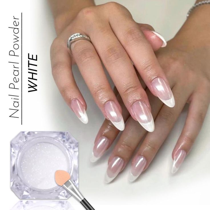 Chic Ombre Nail Design with Glossy Finish and Striking White Tips.