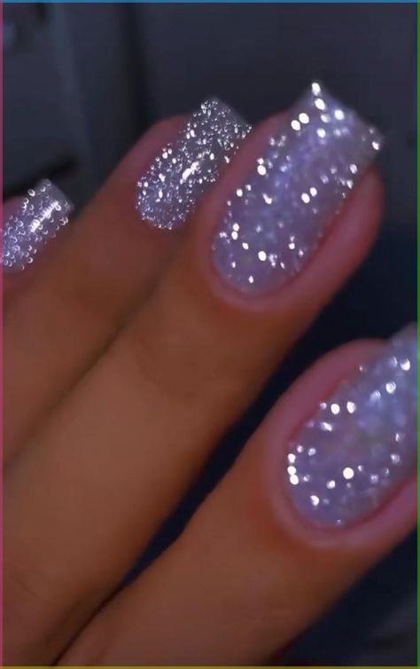 Dazzling Glittery Nail Design for Glamorous Occasions