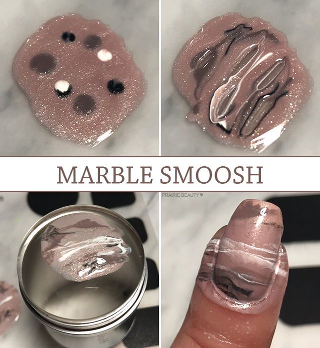 Chic Marble Smoosh Nail Design with Elegant Translucent Nude Shades and Glossy Finish.