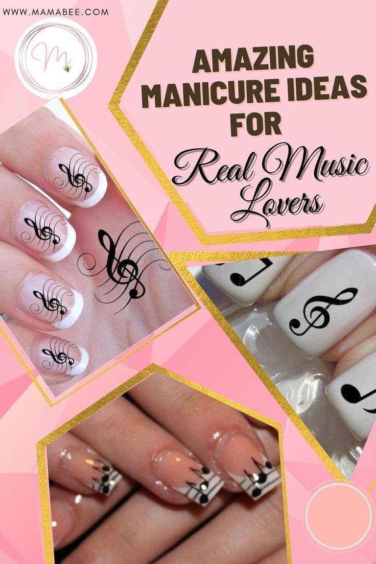 Musical-Themed Nail Designs: A Stylish Tribute for Music Lovers.