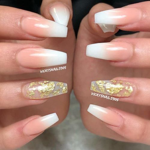 Sophisticated Ombre Nail Design with Gold Accents for Everyday and Special Occasions