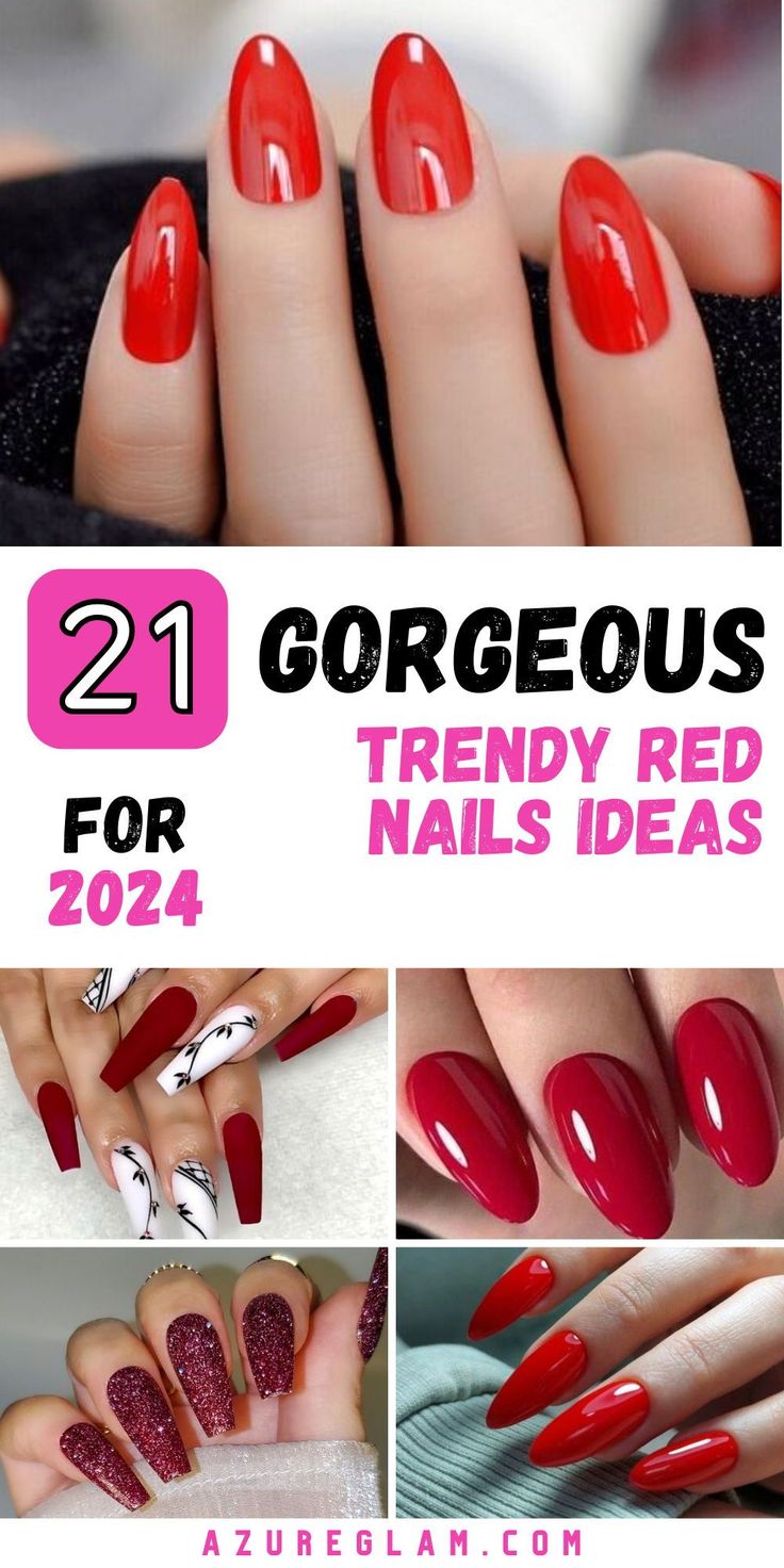 Versatile Trendy Red Nail Designs: From Glossy Elegance to Edgy Matte Styles