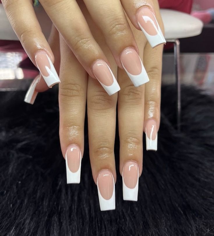 Chic French Tip Nails: Modern Elegance with Bold Contrast