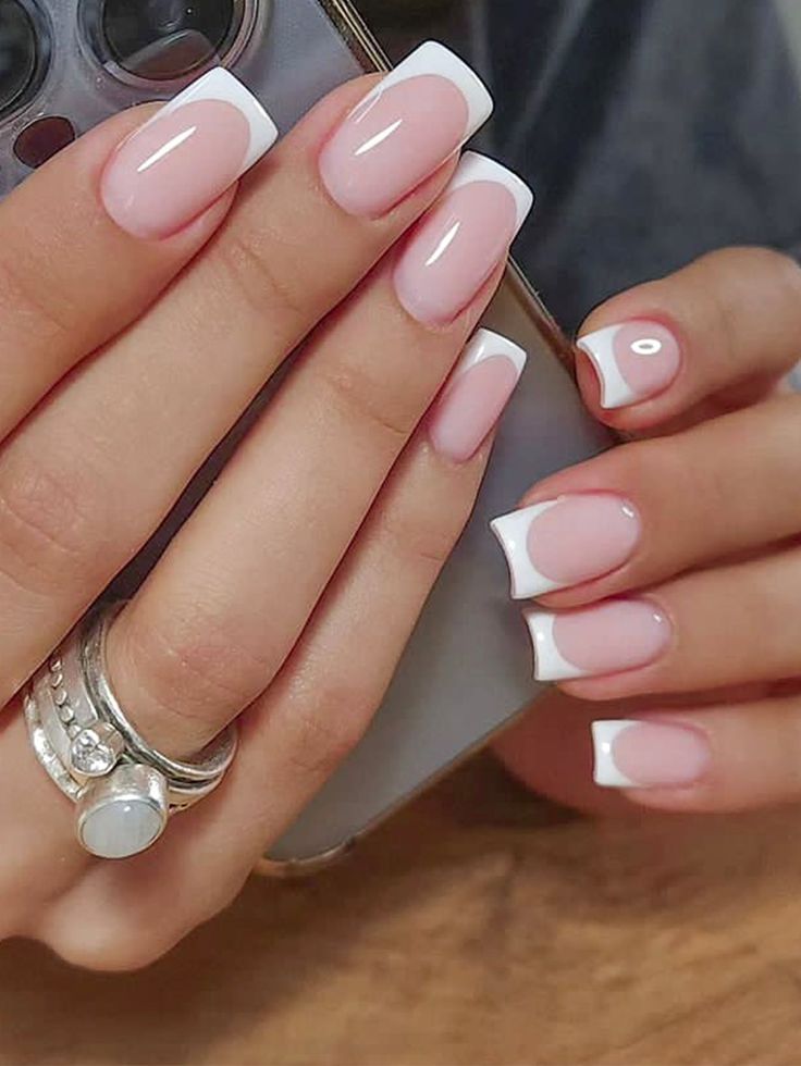 Sophisticated French Tip Nail Design with Modern Variations.