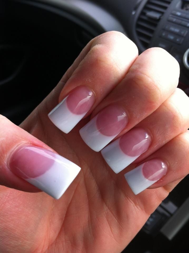 Chic Half-Moon French Tip Nail Art: A Modern Twist on Classic Elegance.