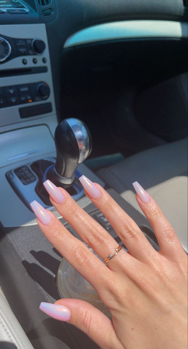 Chic Pastel Pink Acrylic Nails: Elegant Design for Every Occasion.