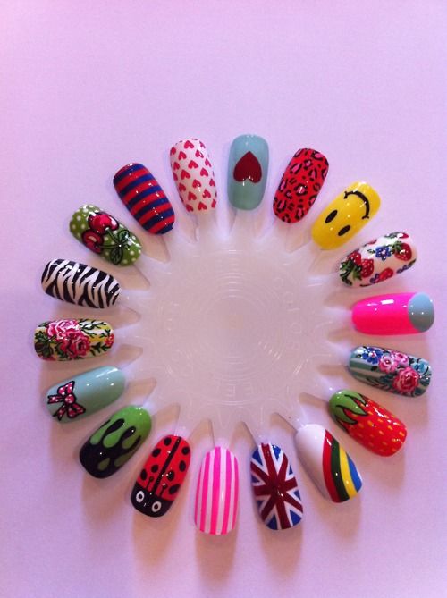 Playful Nail Art Designs: A Colorful Collection of Themes and Patterns.