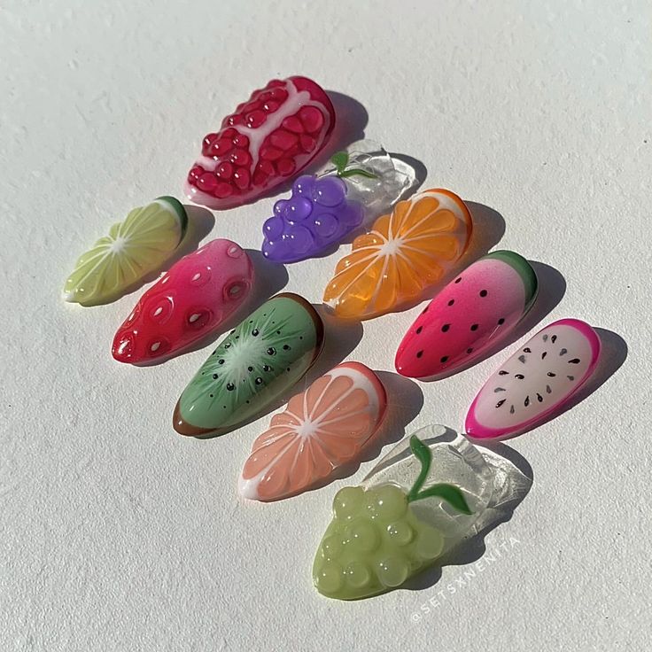 Vibrant Fruit-Inspired Nail Art Designs for a Playful Touch